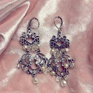 Silver dangle earrings